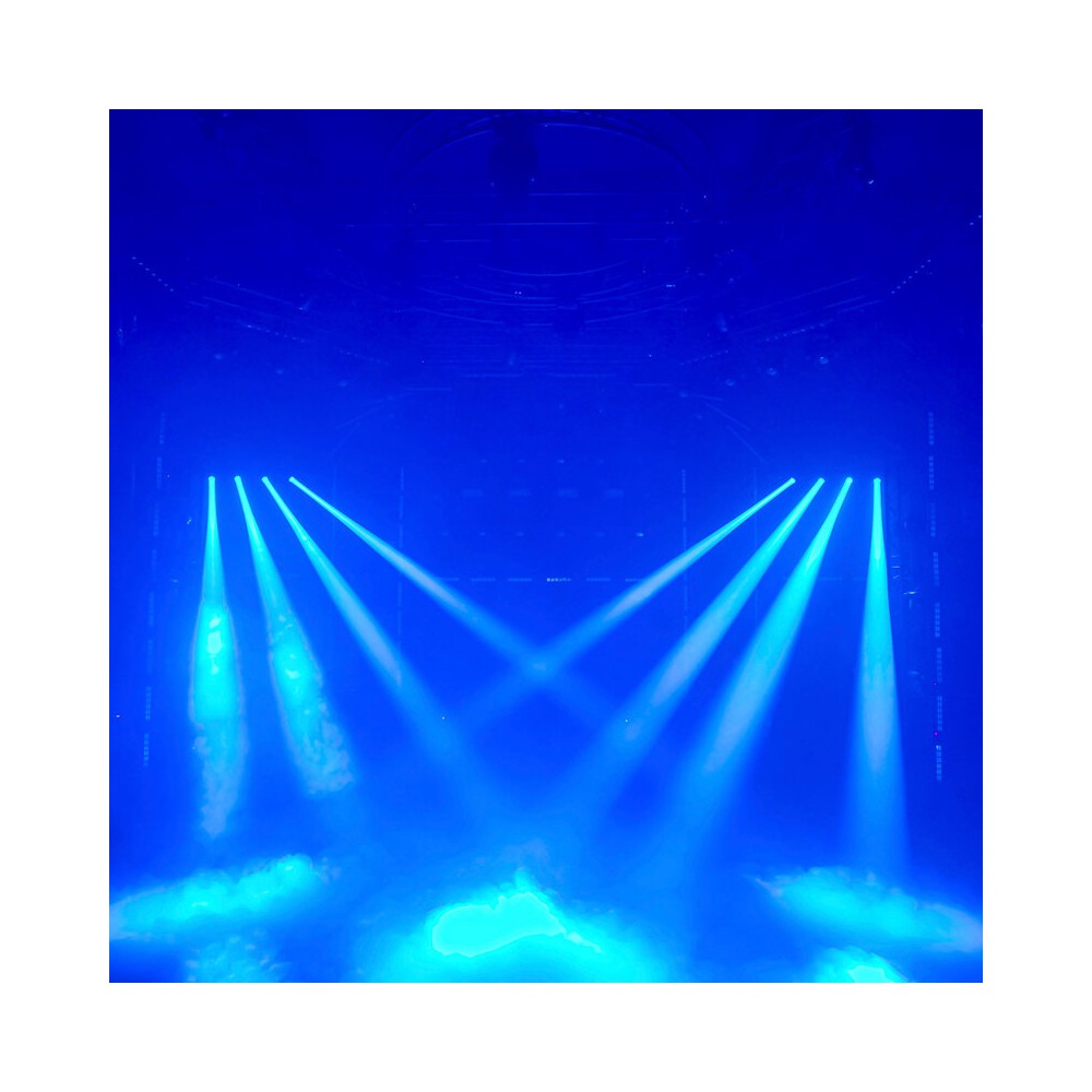 Evolite PRO 380 W motorized moving head, white LED, linear CMY tricolor module, kit of 2 pcs. in a flight case