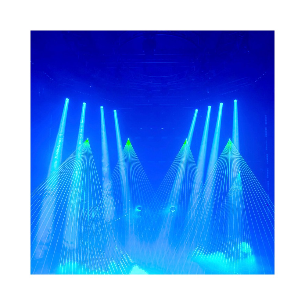 Evolite PRO 380 W motorized moving head, white LED, linear CMY tricolor module, kit of 2 pcs. in a flight case