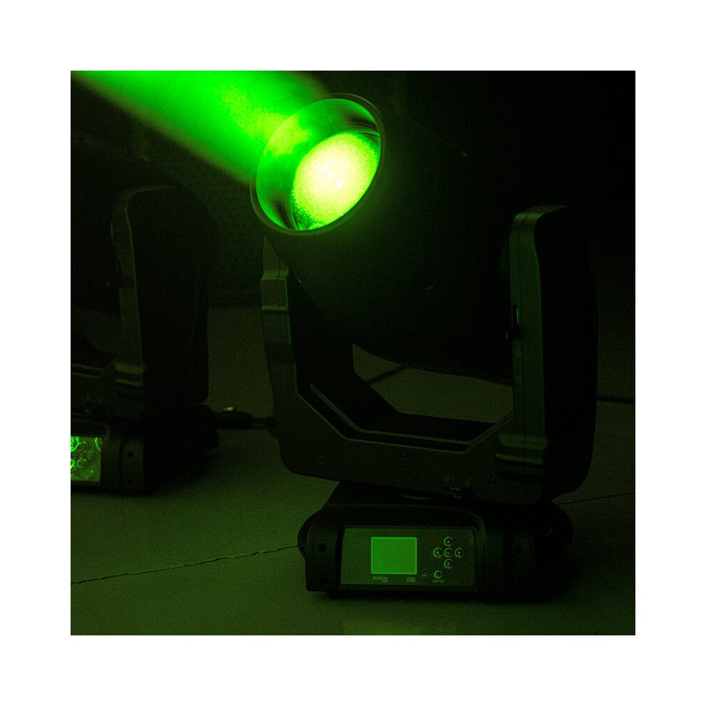 Evolite PRO 380 W motorized moving head, white LED, linear CMY tricolor module, kit of 2 pcs. in a flight case