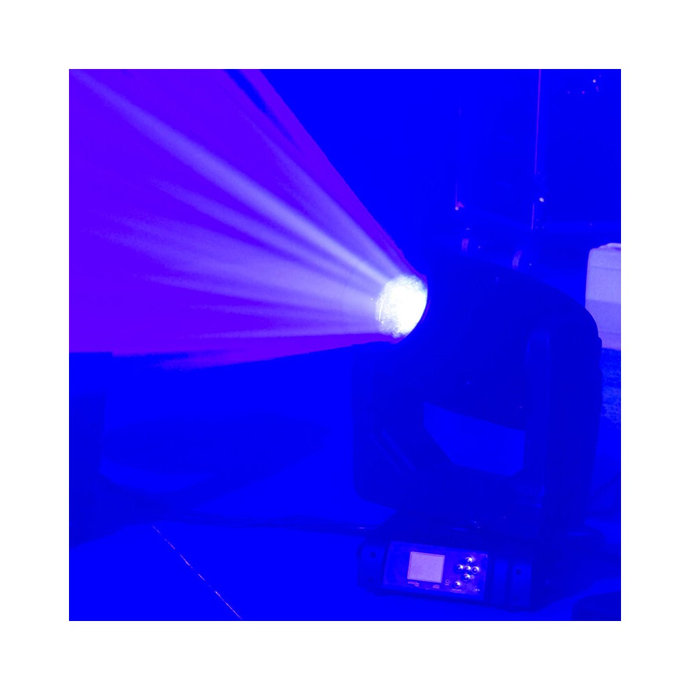Evolite PRO 380 W motorized moving head, white LED, linear CMY tricolor module, kit of 2 pcs. in a flight case