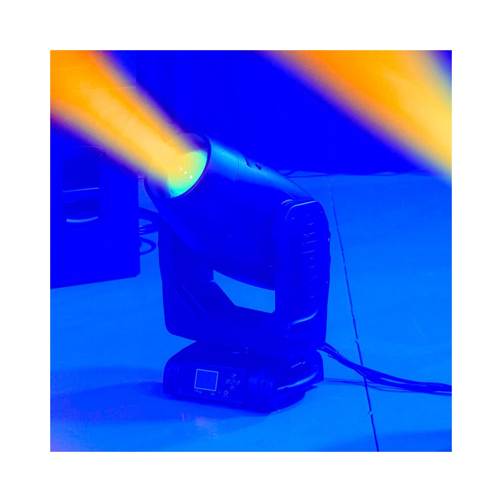 Evolite PRO 380 W motorized moving head, white LED, linear CMY tricolor module, kit of 2 pcs. in a flight case