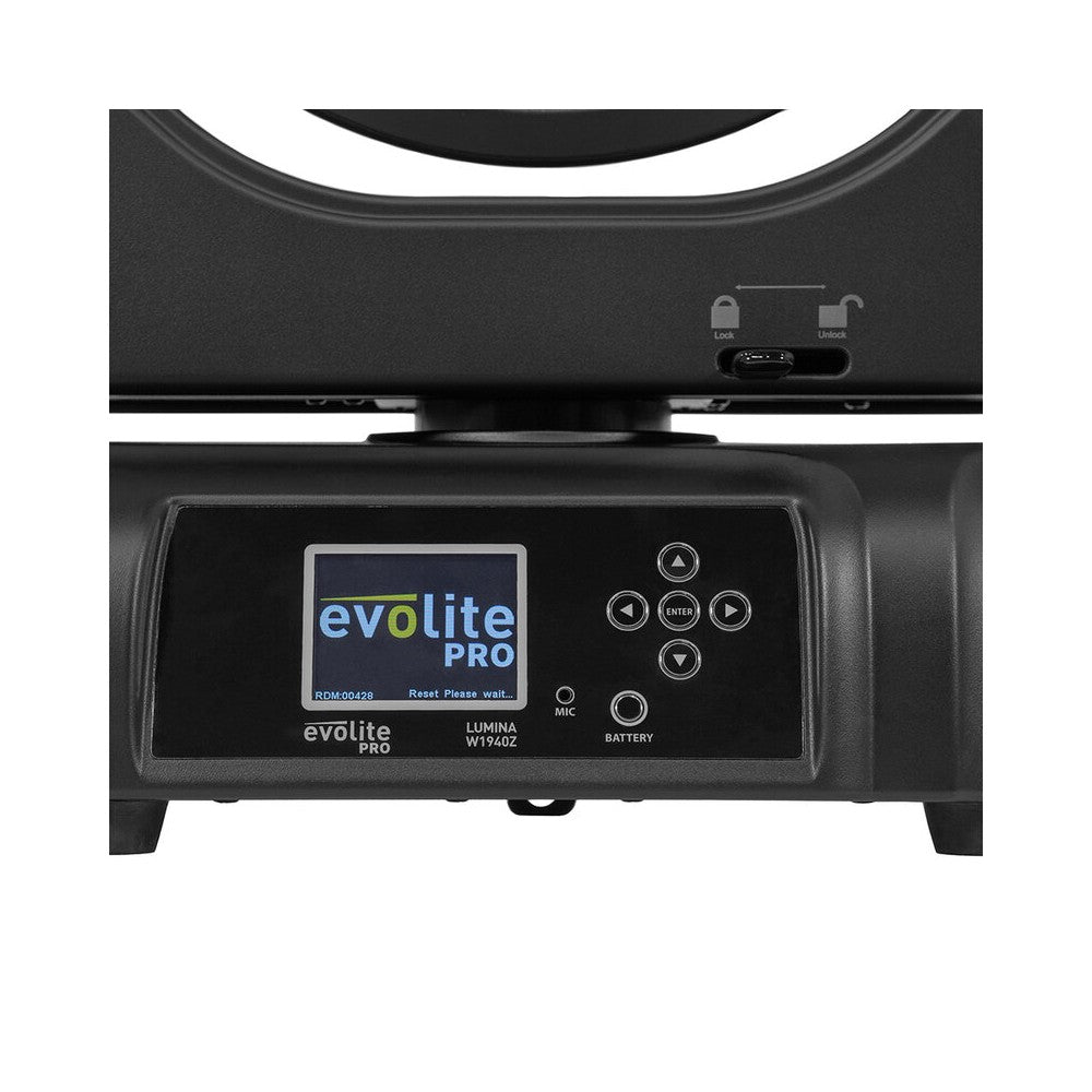 Evolite PRO Motorized moving head, 19 x 40 W RGBW LED, kit of 2 pcs. in a flight case