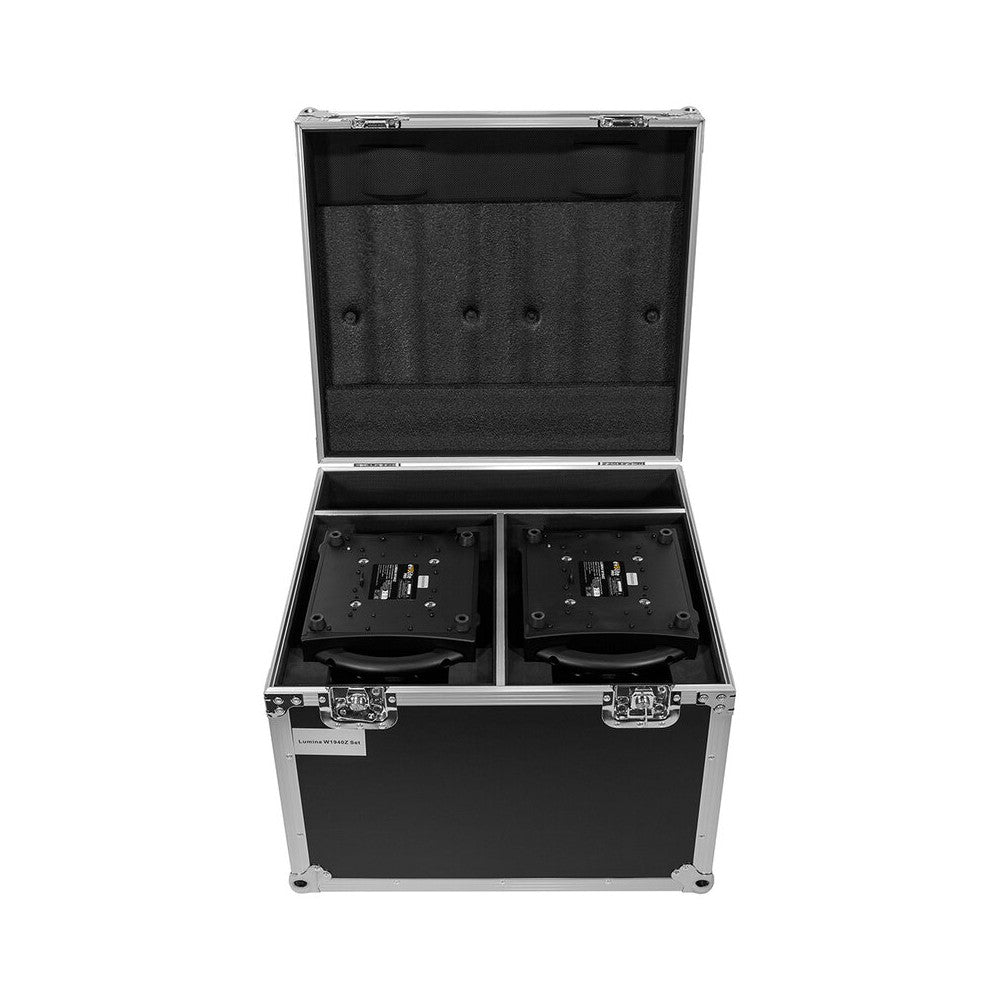 Evolite PRO Motorized moving head, 19 x 40 W RGBW LED, kit of 2 pcs. in a flight case