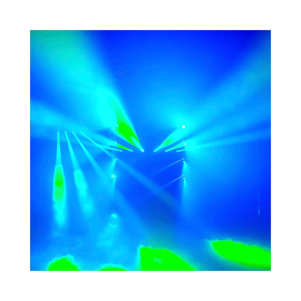 Evolite PRO Motorized moving head, 19 x 40 W RGBW LED, kit of 2 pcs. in a flight case