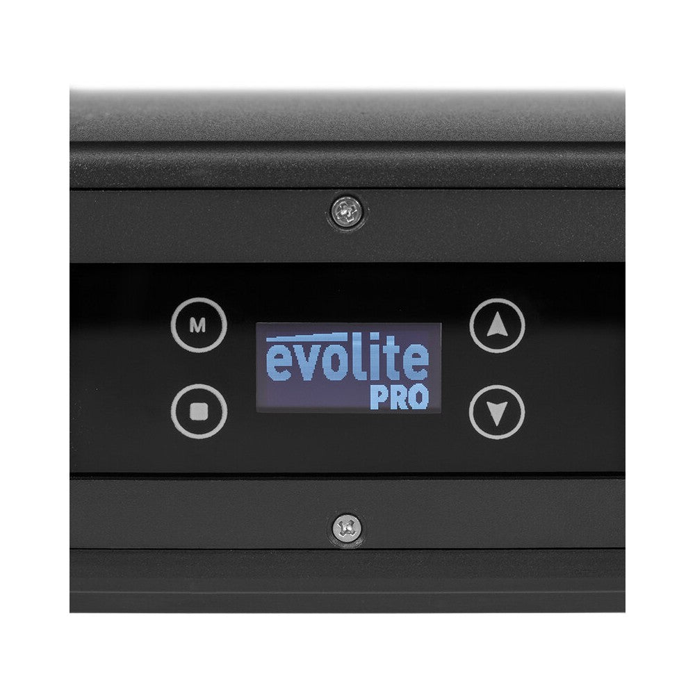 Evolite PRO Motorized Strobe and Wash IP65 hybrid floodlight for indoor and outdoor use, kit of 2 pcs. in a flight case