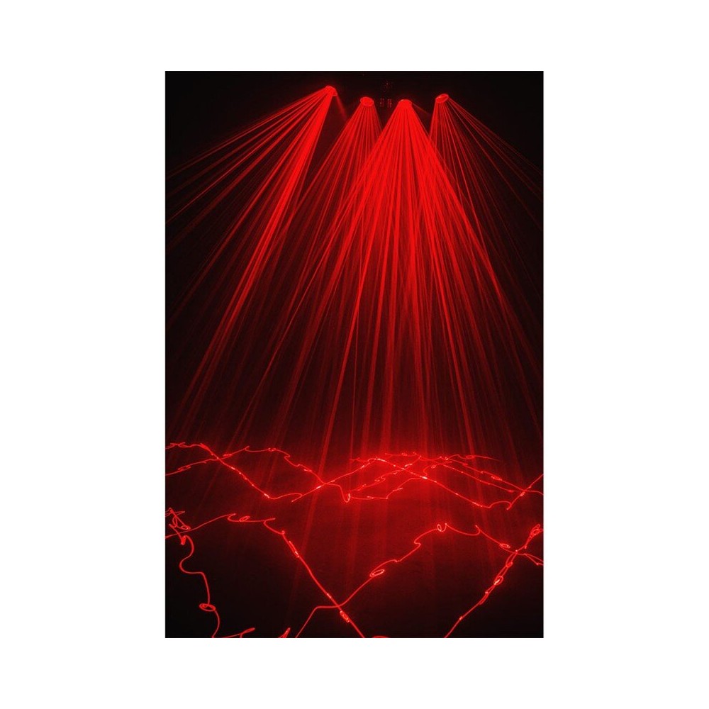 Láser de espectáculo Laserworld de 900 mW de la serie Ecoline con 4 cabezales, carcasa compacta