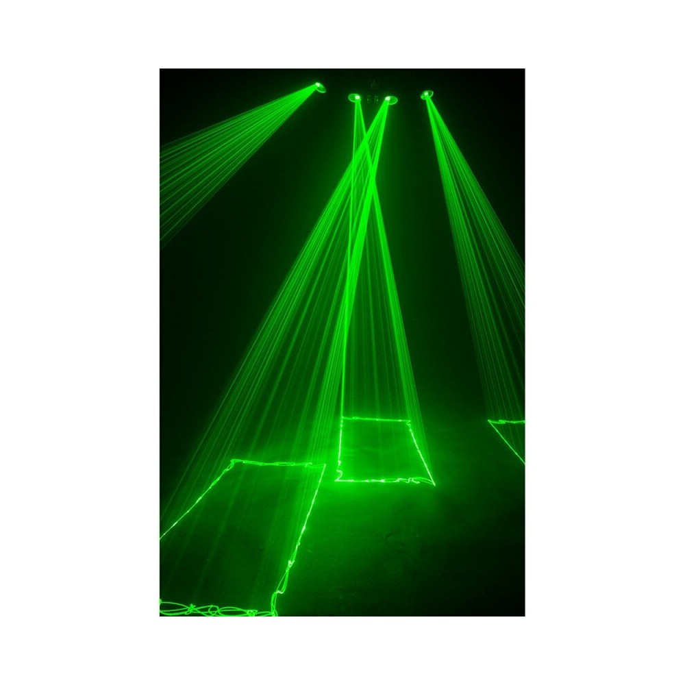 Láser de espectáculo Laserworld de 900 mW de la serie Ecoline con 4 cabezales, carcasa compacta