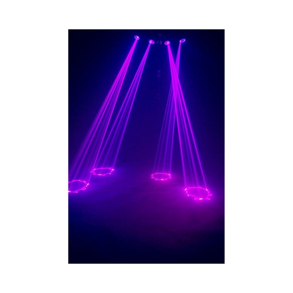 Láser de espectáculo Laserworld de 900 mW de la serie Ecoline con 4 cabezales, carcasa compacta