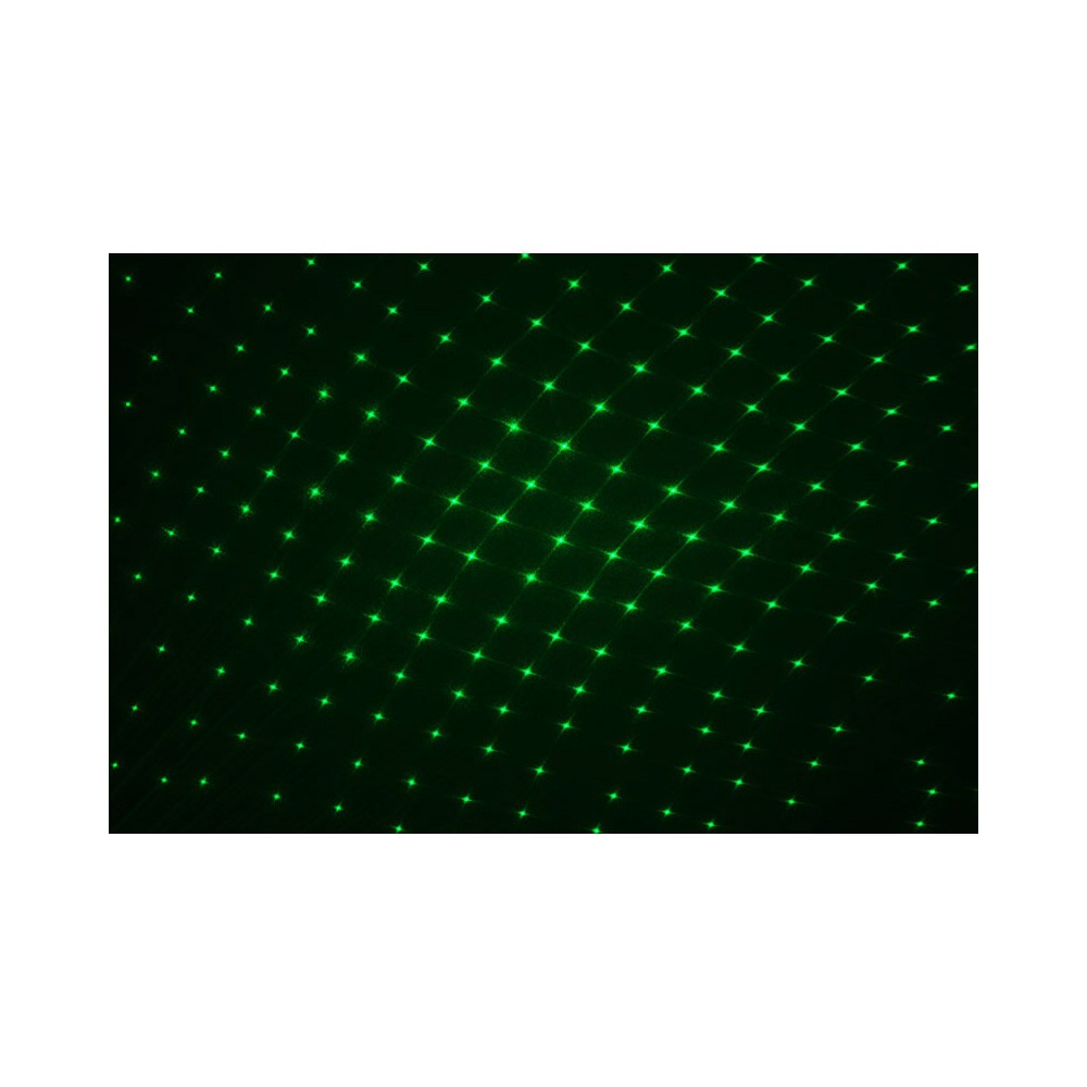 Láser de efectos de estrellas multicolor y luz blanca de 300 mW de Laserworld, operación Plug & Play y control DMX