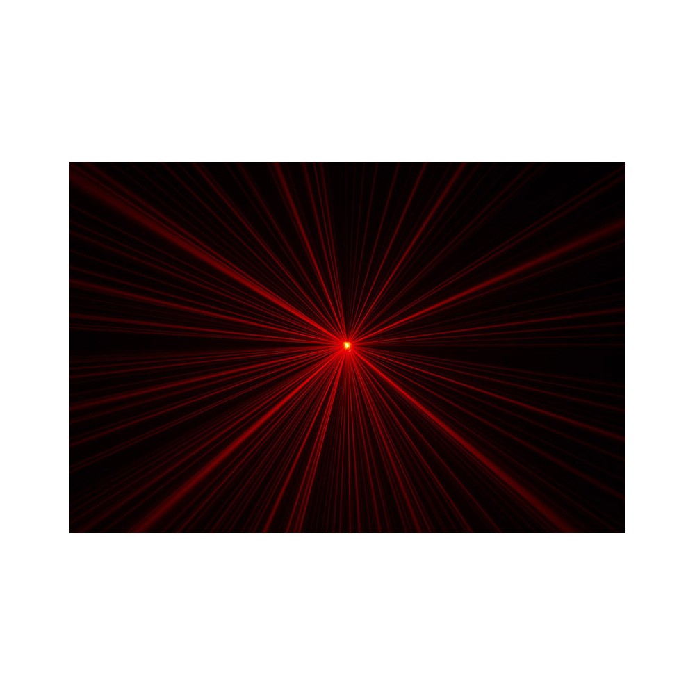 Láser de efectos de estrellas multicolor y luz blanca de 300 mW de Laserworld, operación Plug & Play y control DMX