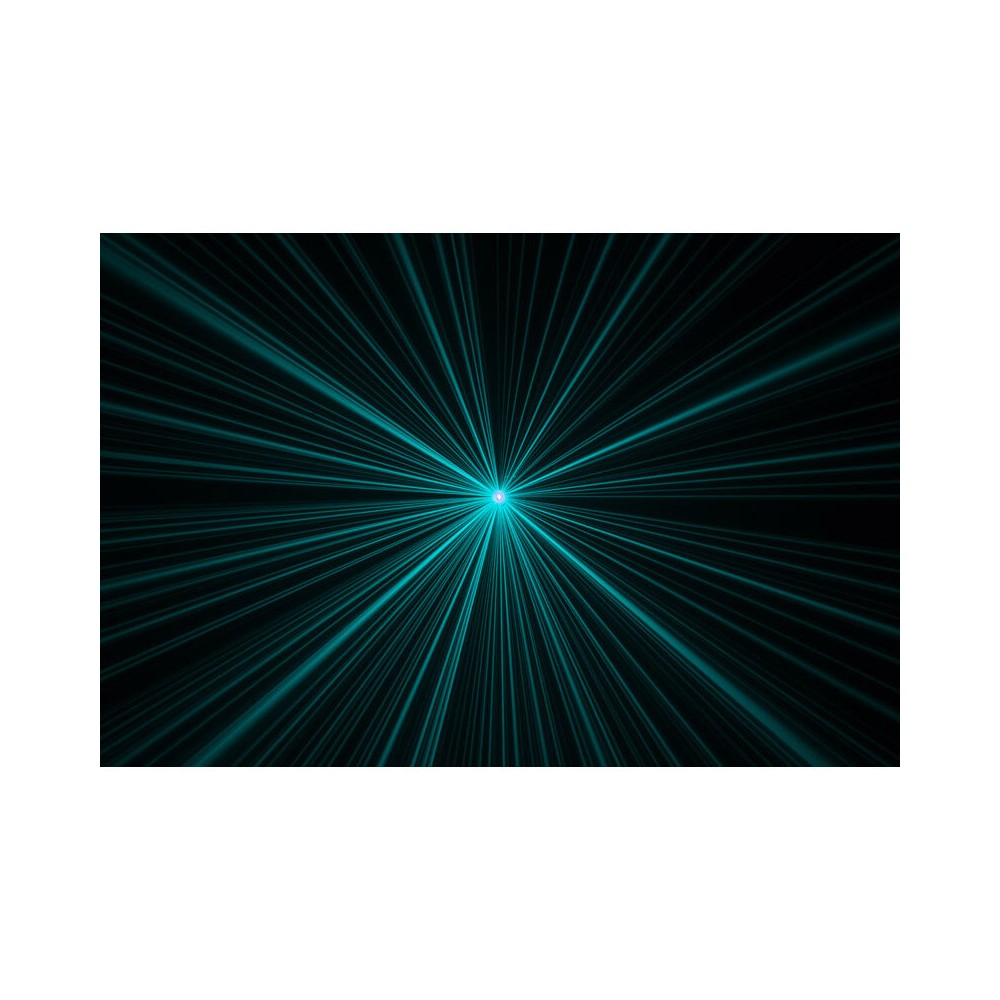 Láser de efectos de estrellas multicolor y luz blanca de 300 mW de Laserworld, operación Plug & Play y control DMX