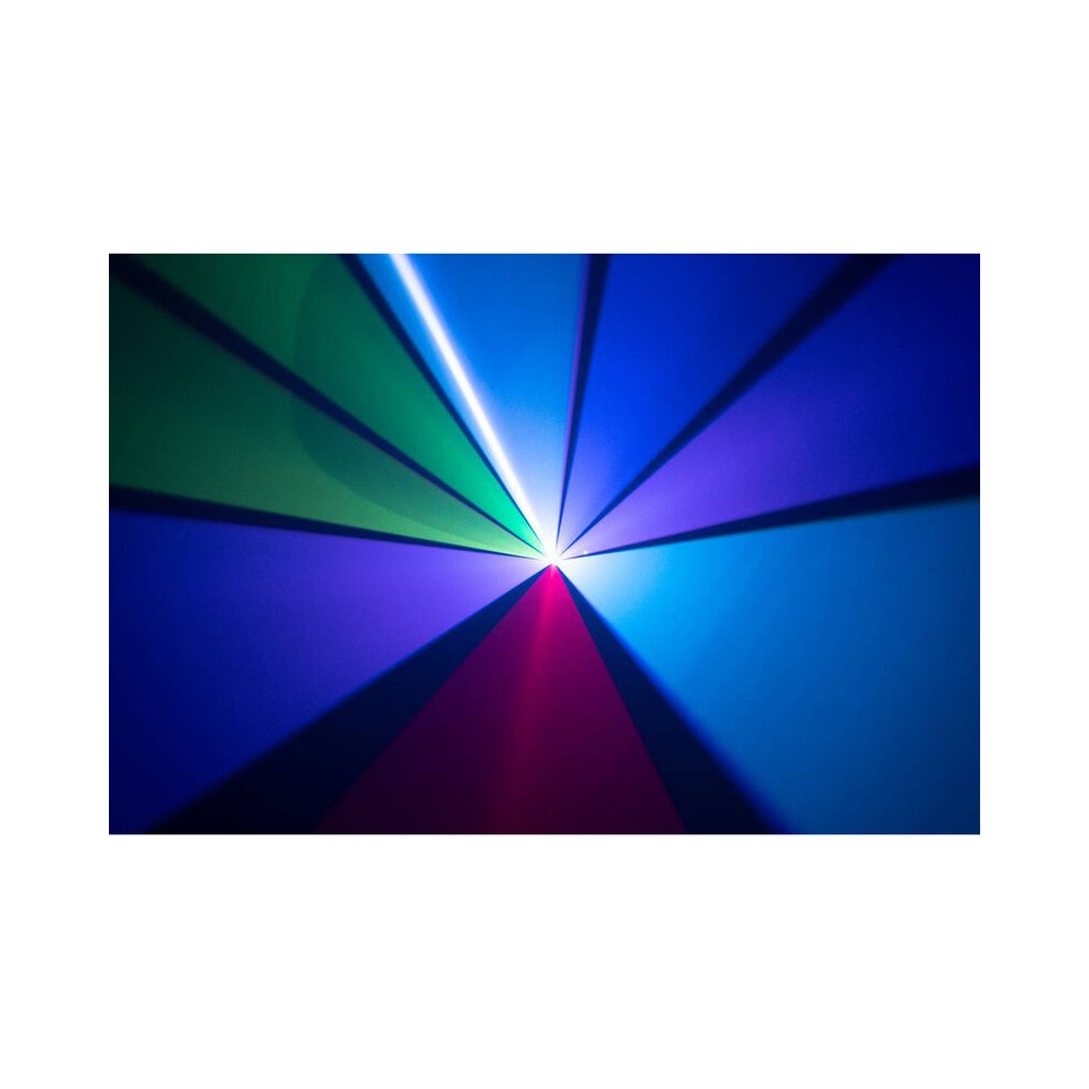 Laserworld 400 mW multi-color and bright white laser, easy Plug &amp; Play setup, DMX control, beam, wave and tunnel effects