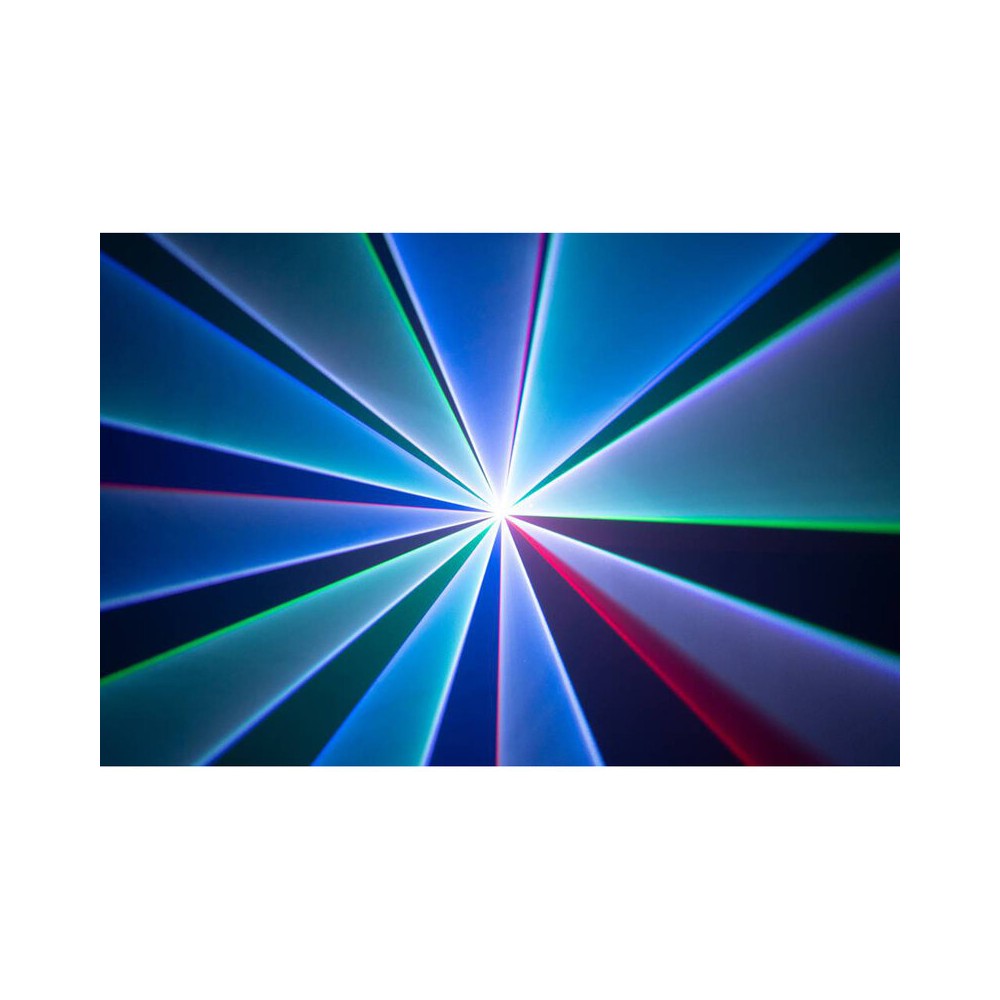 Laserworld 400 mW multi-color and bright white laser, easy Plug &amp; Play setup, DMX control, beam, wave and tunnel effects