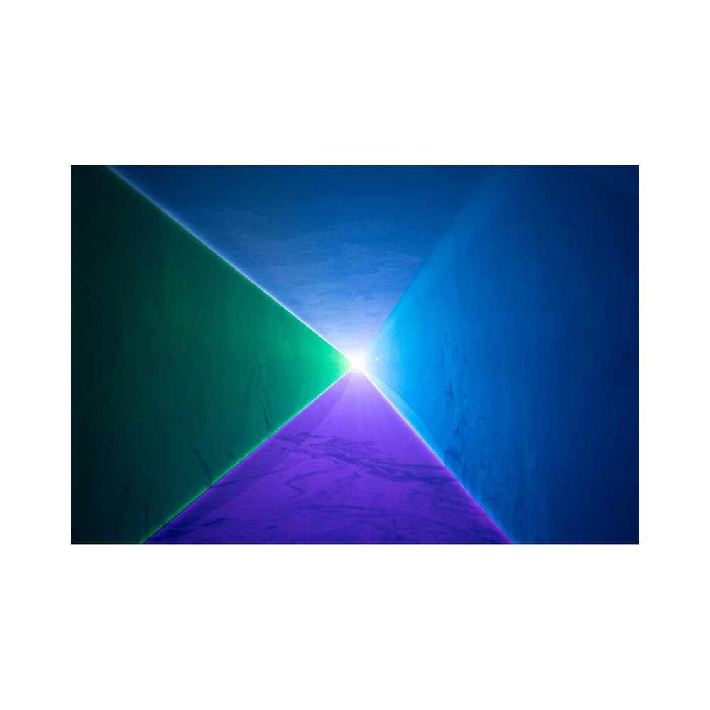 Laserworld 400 mW multi-color and bright white laser, easy Plug &amp; Play setup, DMX control, beam, wave and tunnel effects