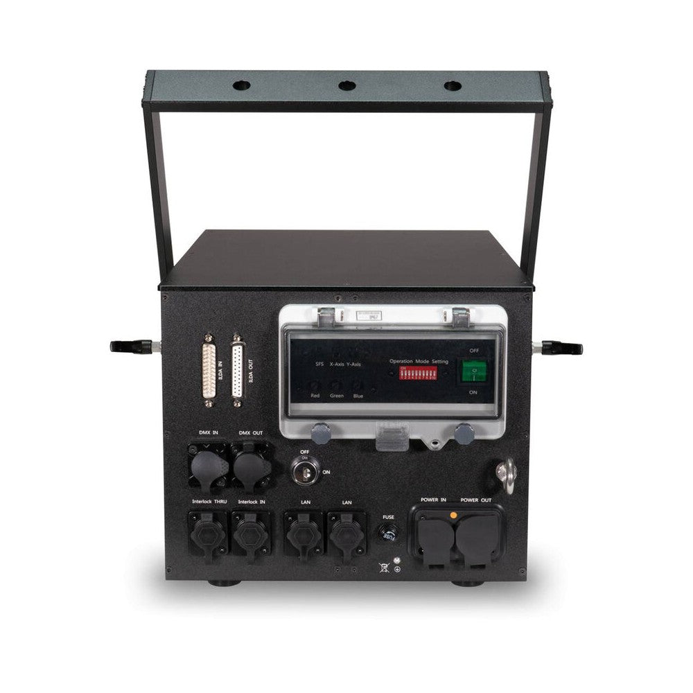 Laserworld 24,000 mW powerful semi-professional pure diode laser, ShowNET multi-control mainboard, DMX control, ILDA port