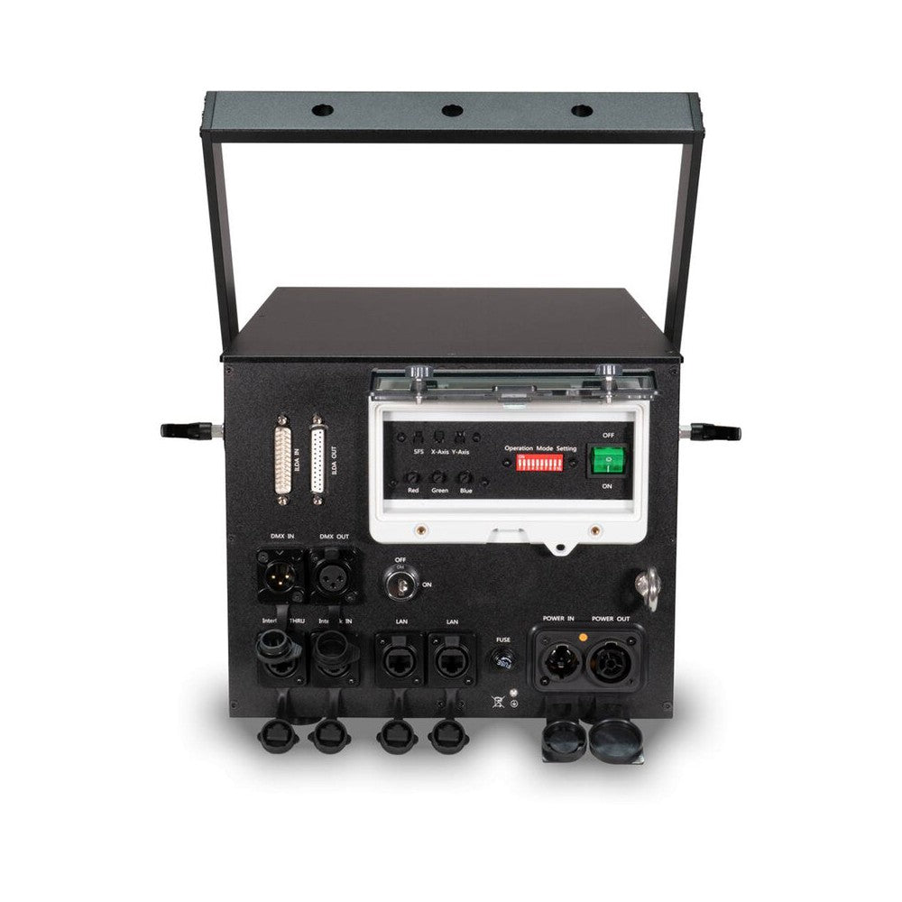 Laserworld 24,000 mW powerful semi-professional pure diode laser, ShowNET multi-control mainboard, DMX control, ILDA port