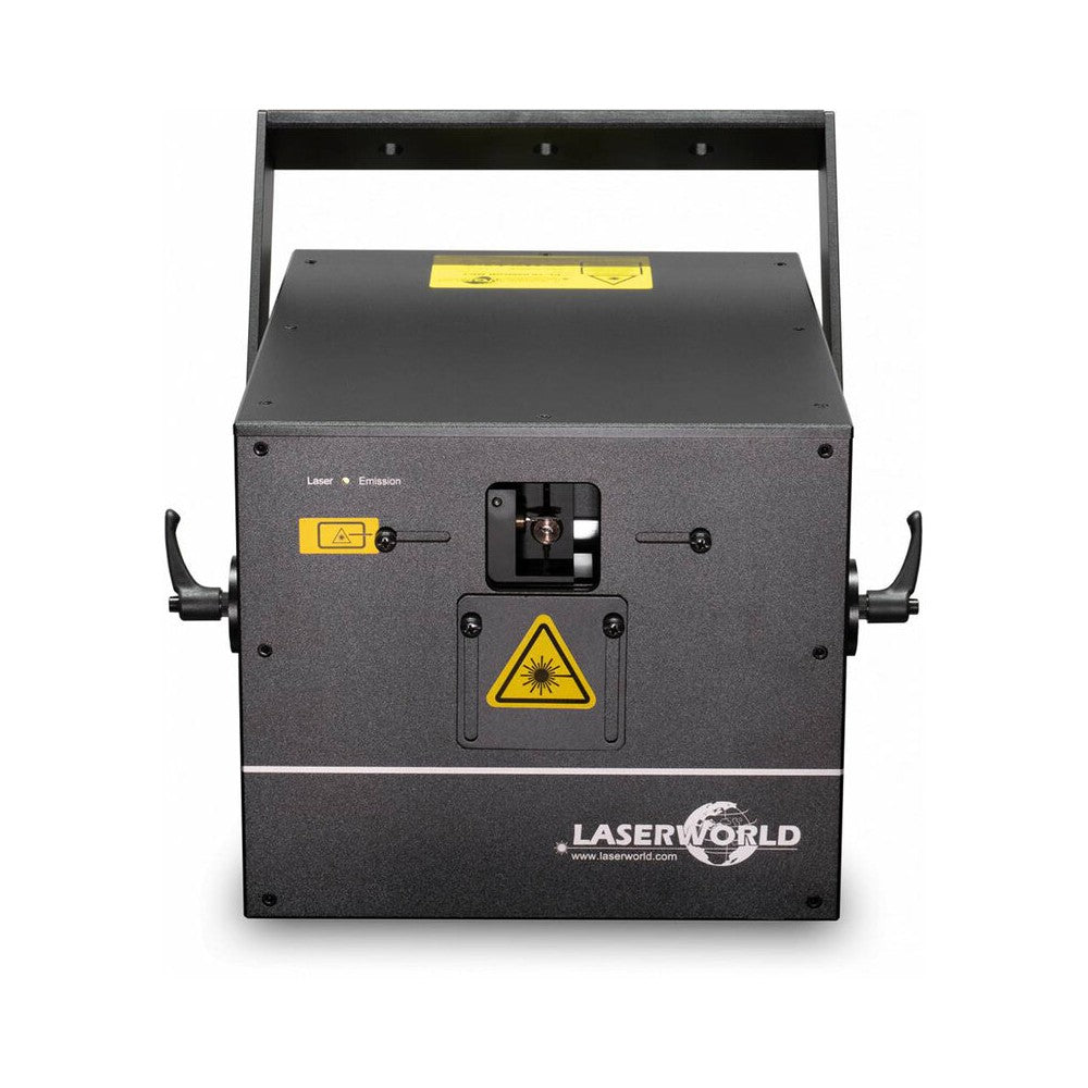 Láser Laserworld de 10.000 mW de alta potencia, a todo color, con tarjeta de salida FB4 que permite el control DMX, ArtNet y autónomo, así como