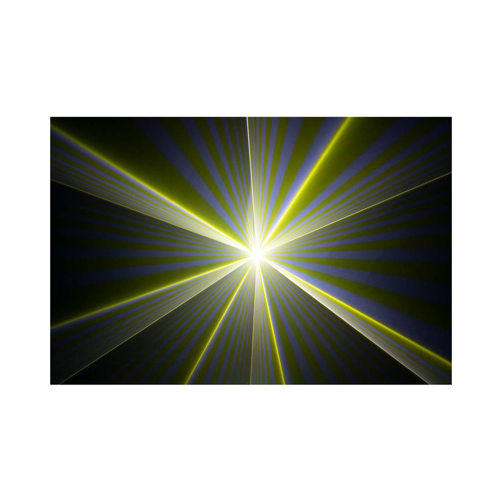 Láser Laserworld de 10.000 mW de alta potencia, a todo color, con tarjeta de salida FB4 que permite el control DMX, ArtNet y autónomo, así como