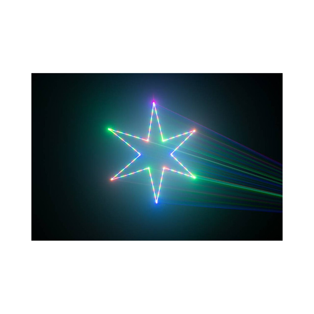 Láser Laserworld de 10.000 mW de alta potencia, a todo color, con tarjeta de salida FB4 que permite el control DMX, ArtNet y autónomo, así como