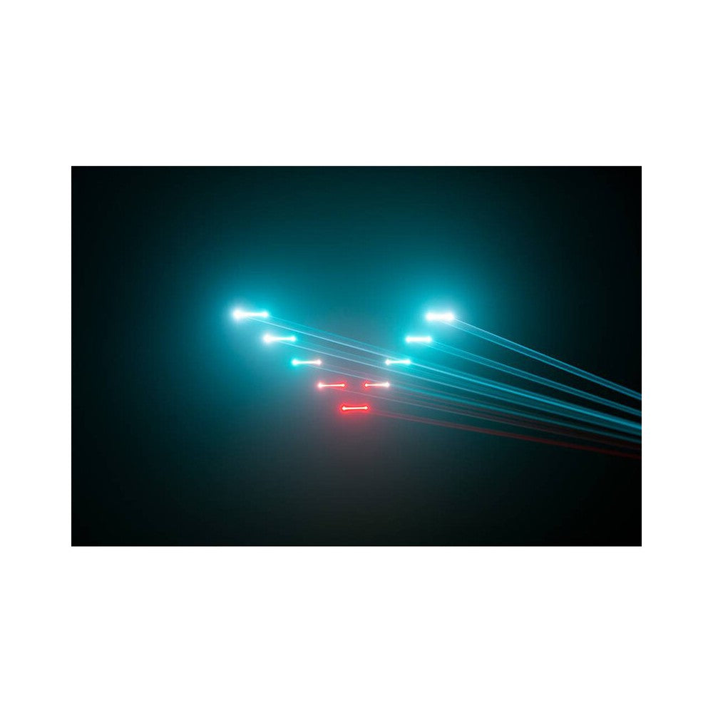 Láser Laserworld de 10.000 mW de alta potencia, a todo color, con tarjeta de salida FB4 que permite el control DMX, ArtNet y autónomo, así como