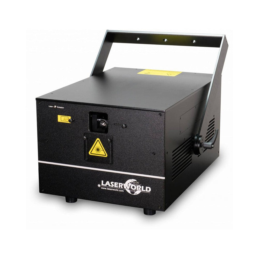 Laserworld 30,000 mW high power, full color laser, FB4 output card that allows for DMX, ArtNet, and standalone control, as well