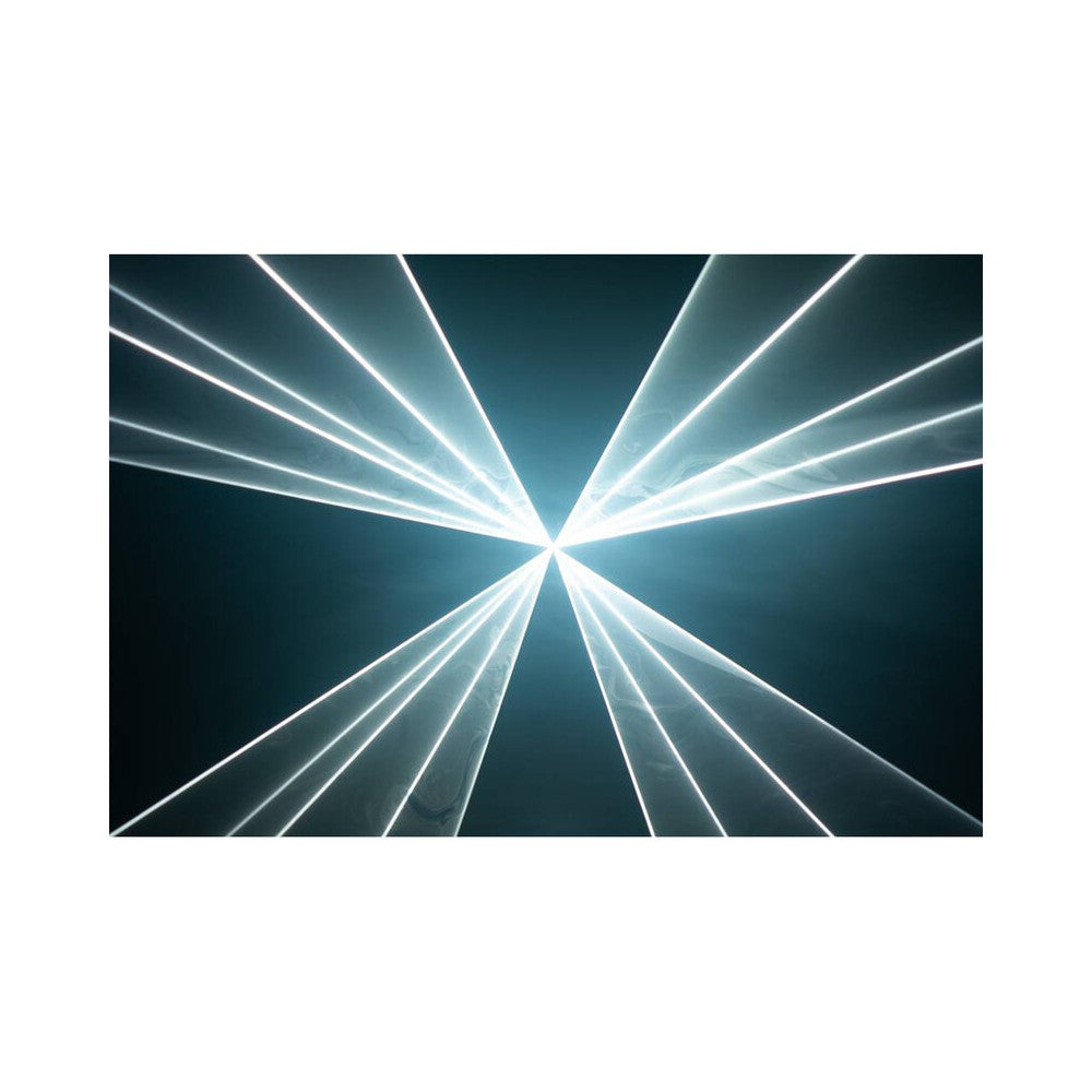 Láser de alta potencia a todo color de 20 000 mW de Laserworld, con tarjeta de salida FB4 que permite control DMX, ArtNet y autónomo, además de