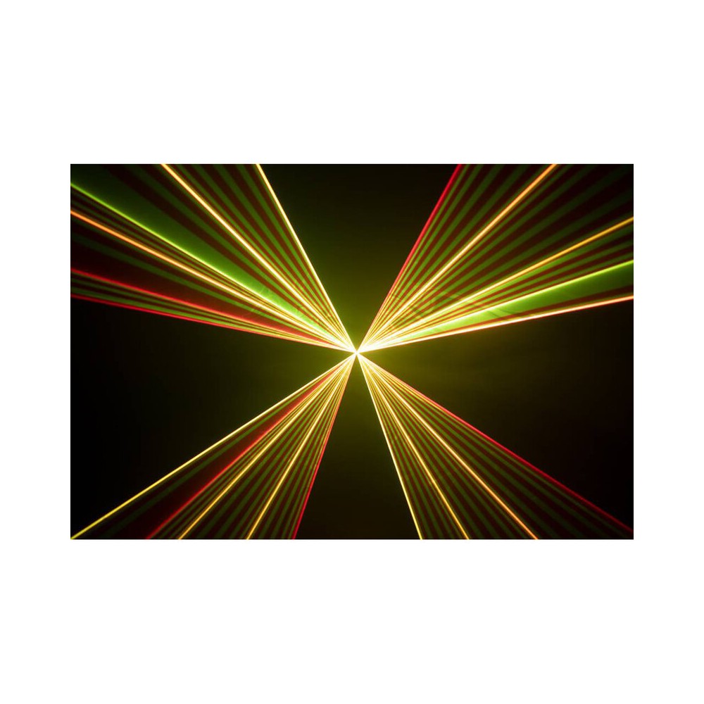 Láser de alta potencia a todo color de 20 000 mW de Laserworld, con tarjeta de salida FB4 que permite control DMX, ArtNet y autónomo, además de