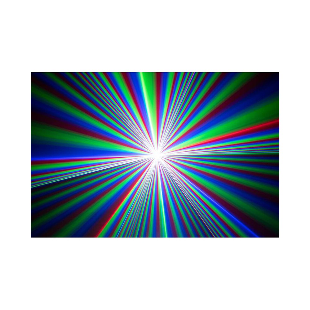 Láser de alta potencia a todo color de 20 000 mW de Laserworld, con tarjeta de salida FB4 que permite control DMX, ArtNet y autónomo, además de