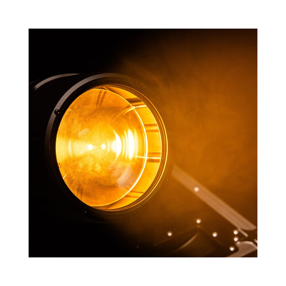 Evolite LED floodlight,  300 W total power, 2 separate LEDs, motorised zoom (10° to 50°), DMX / RDM compatible, IP65