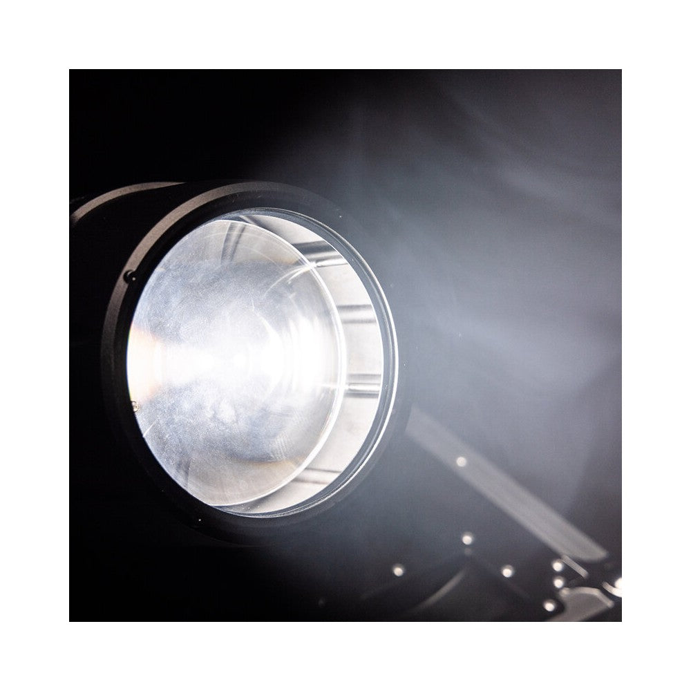 Evolite LED floodlight,  300 W total power, 2 separate LEDs, motorised zoom (10° to 50°), DMX / RDM compatible, IP65