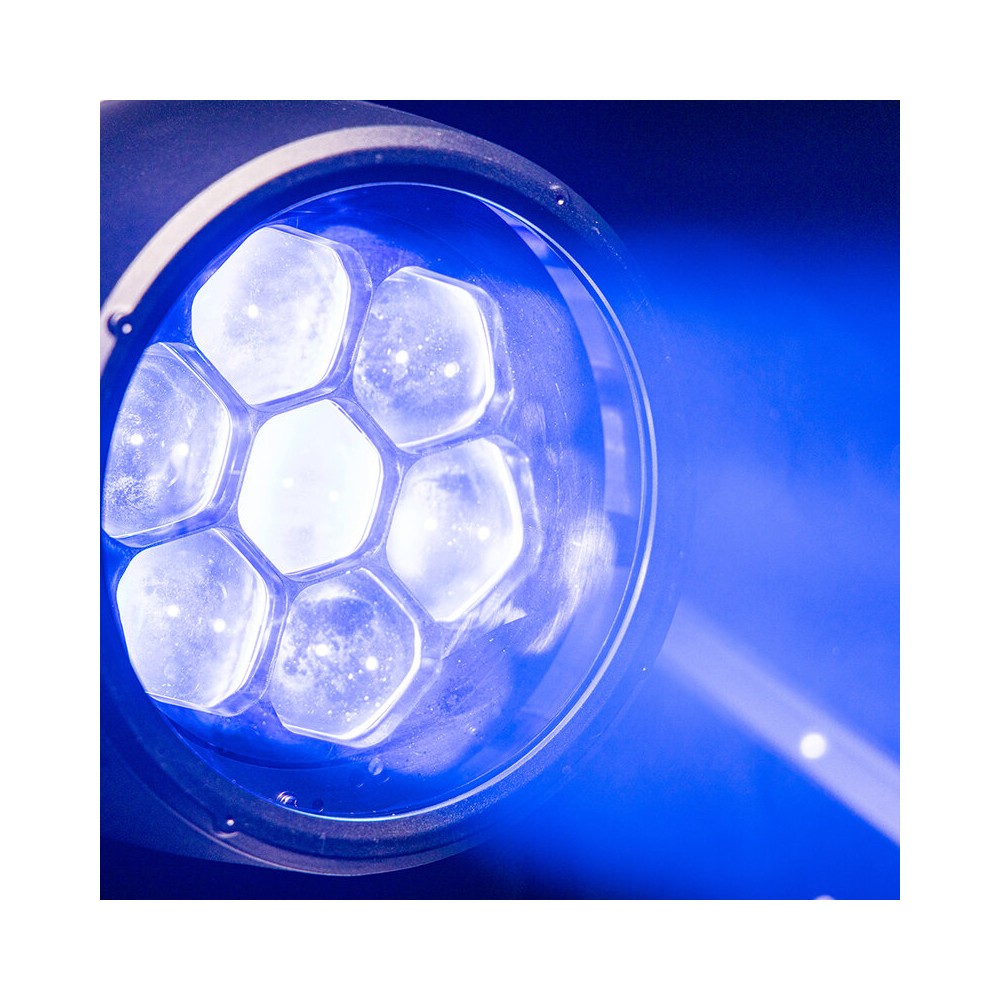 Evolite Archi LED spotlight, 7 x 40 W RGBW LEDs, 5° to 45° zoom, IP65 certified