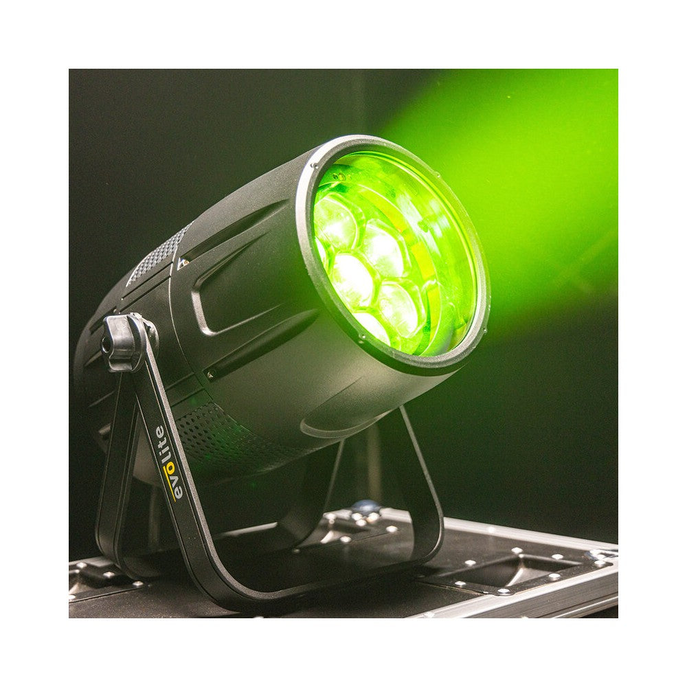 Evolite Archi LED spotlight, 7 x 40 W RGBW LEDs, 5° to 45° zoom, IP65 certified