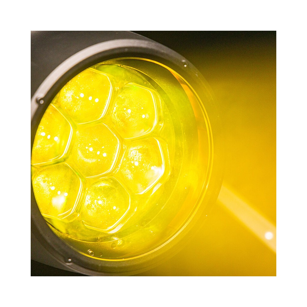 Evolite Archi LED spotlight, 7 x 40 W RGBW LEDs, 5° to 45° zoom, IP65 certified
