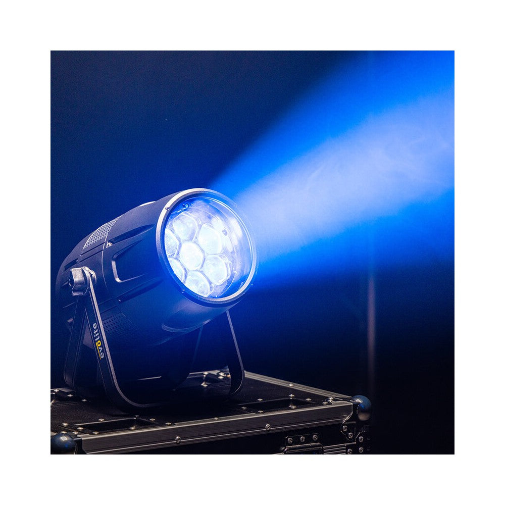 Evolite Archi LED spotlight, 7 x 40 W RGBW LEDs, 5° to 45° zoom, IP65 certified
