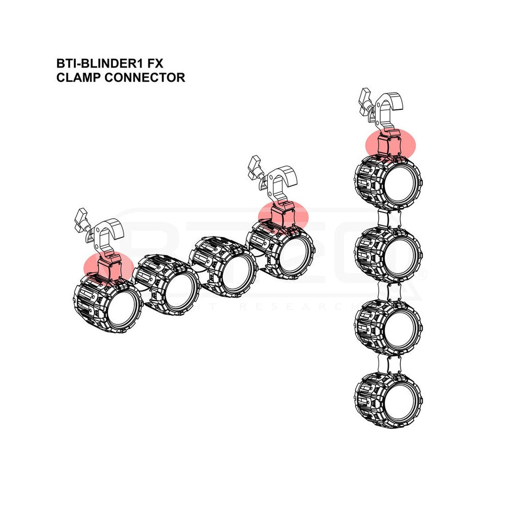 Briteq Conector de abrazadera para BTI-BLINDER1 FX