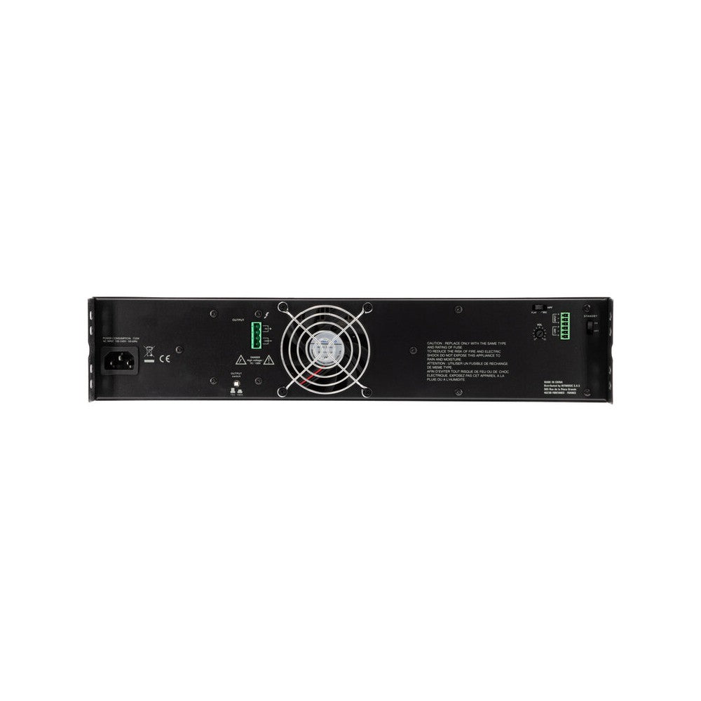 Amplificador de potencia Audiophony PA 600 W robusto, clase D de alta impedancia, compatible solo con líneas de 100 V