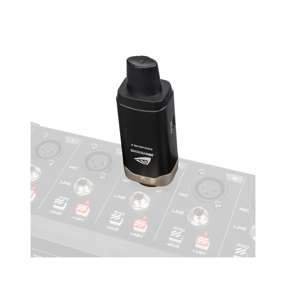 JB Systems transmisor/receptor inalámbrico MIC/línea, tecnología ID MATCH, 35 m de distancia de trabajo