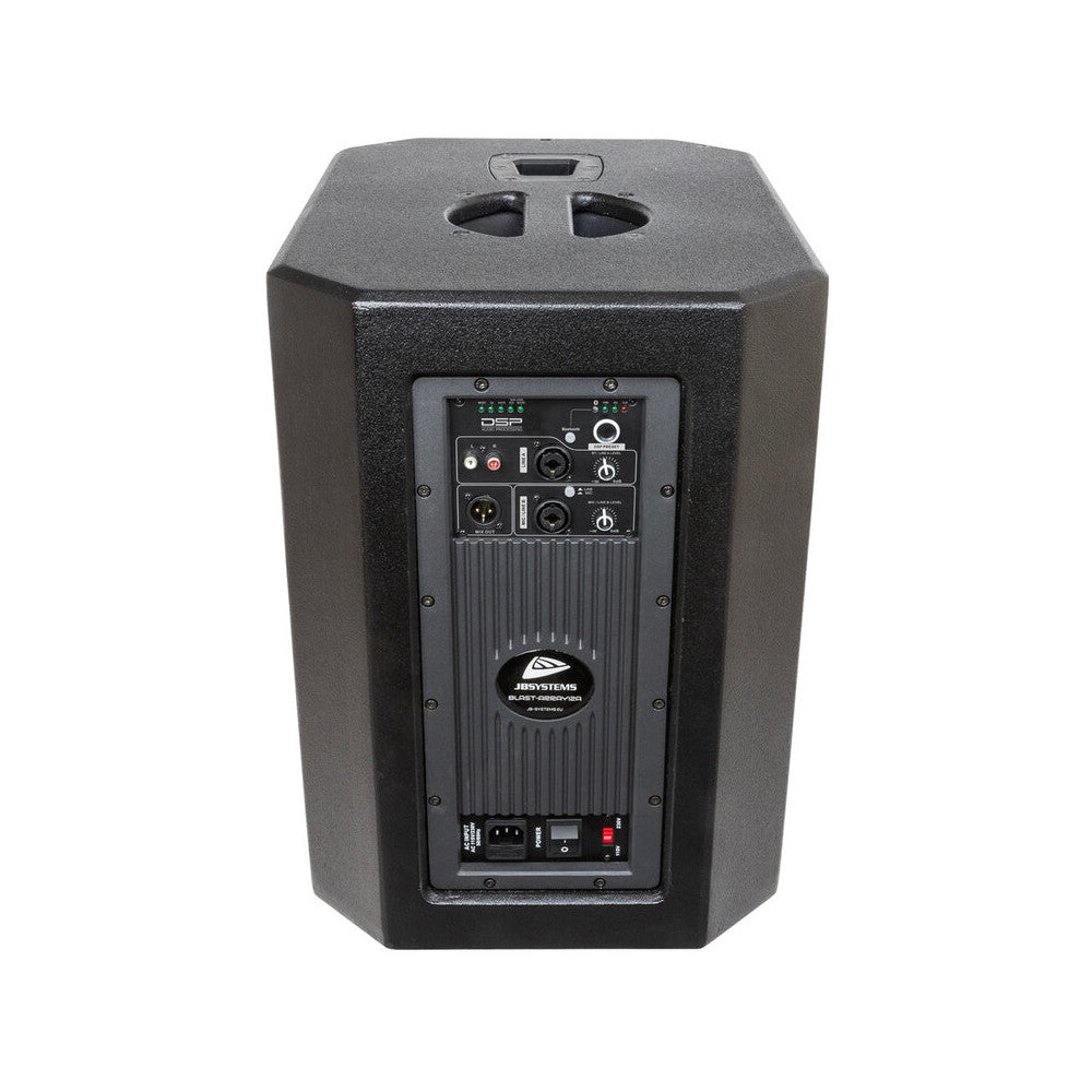 JB Systems 450 W active wooden column loudspeaker set,  12" SUB + 8 x 3.5" MF/HF, DSP