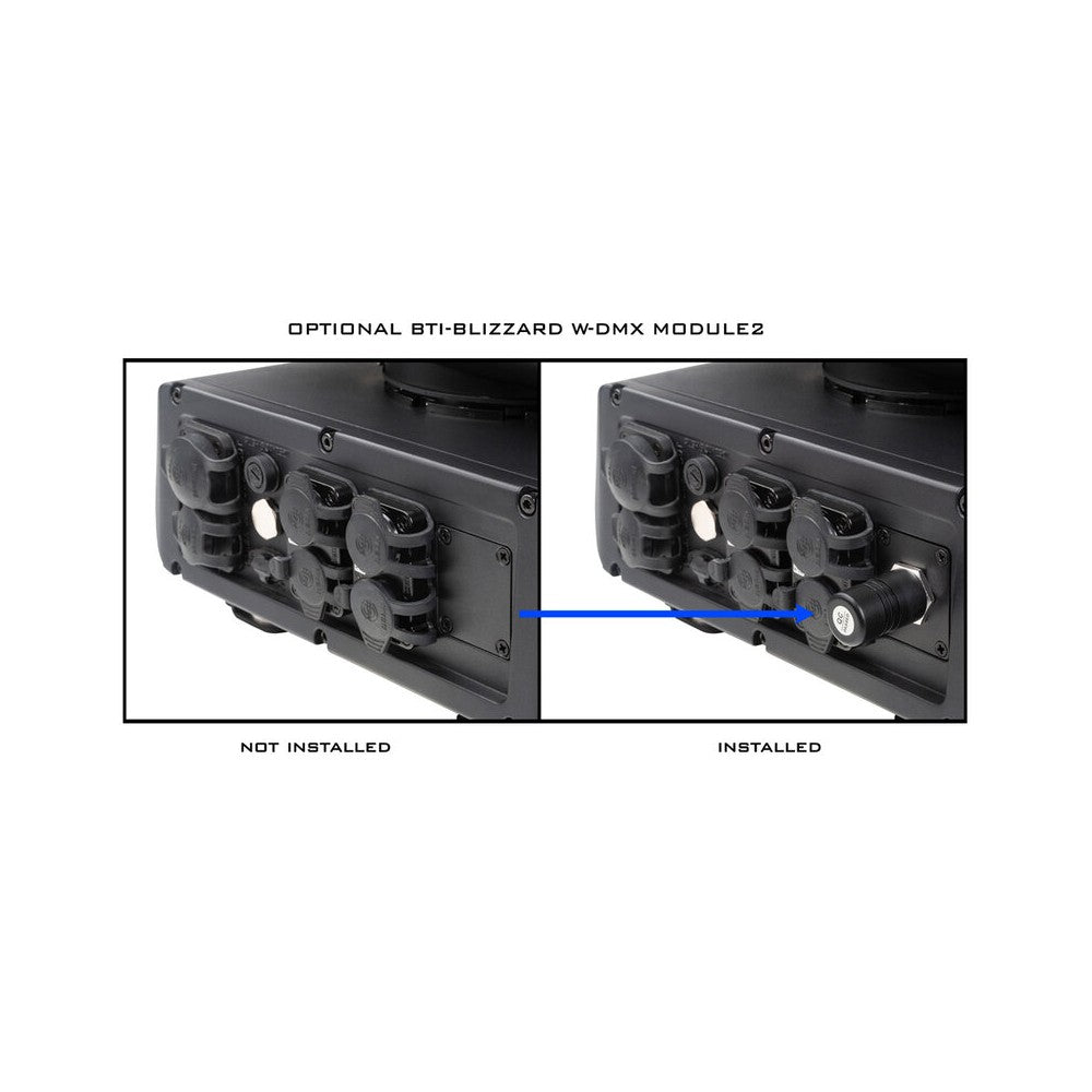 Briteq BTI-BLIZZARD BSW1 Hybrid Moving Head 350W IP65 2°-35° zoom CMY