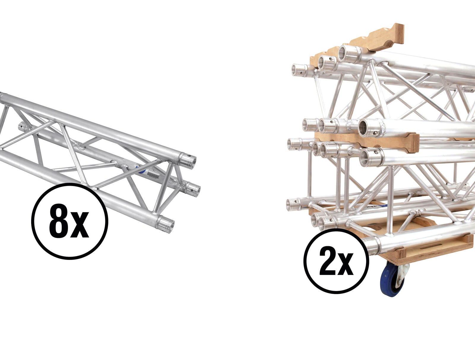 ALUTRUSS Set TRILOCK E-GL33 2000 + Carrello di Trasporto per Tralicci
