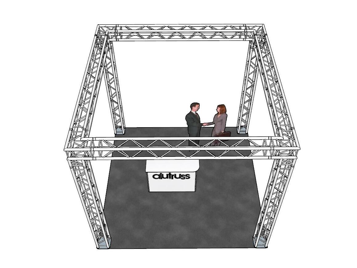 ALUTRUSS Set Traversa QUADLOCK 6082 quadrato 4x4x3,5m (LxPxA)