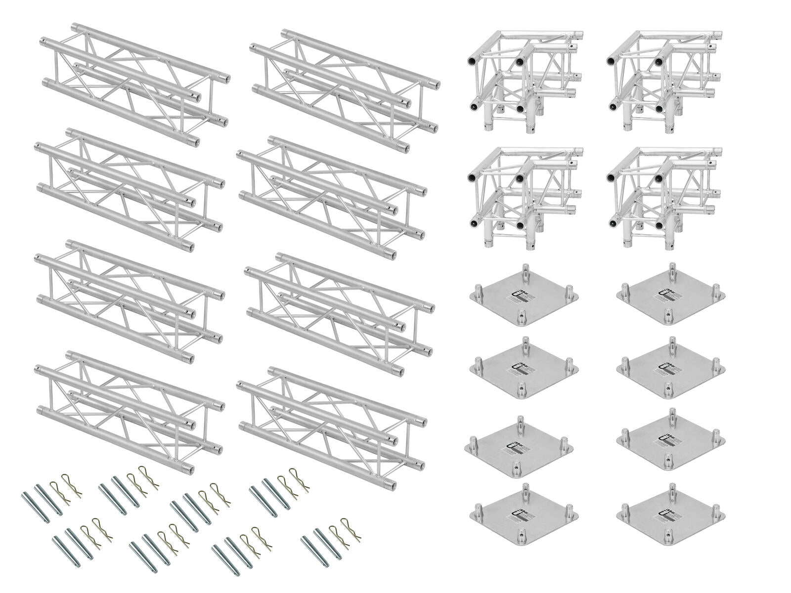 ALUTRUSS Set Traversa QUADLOCK 6082 quadrato 4x4x3,5m (LxPxA)