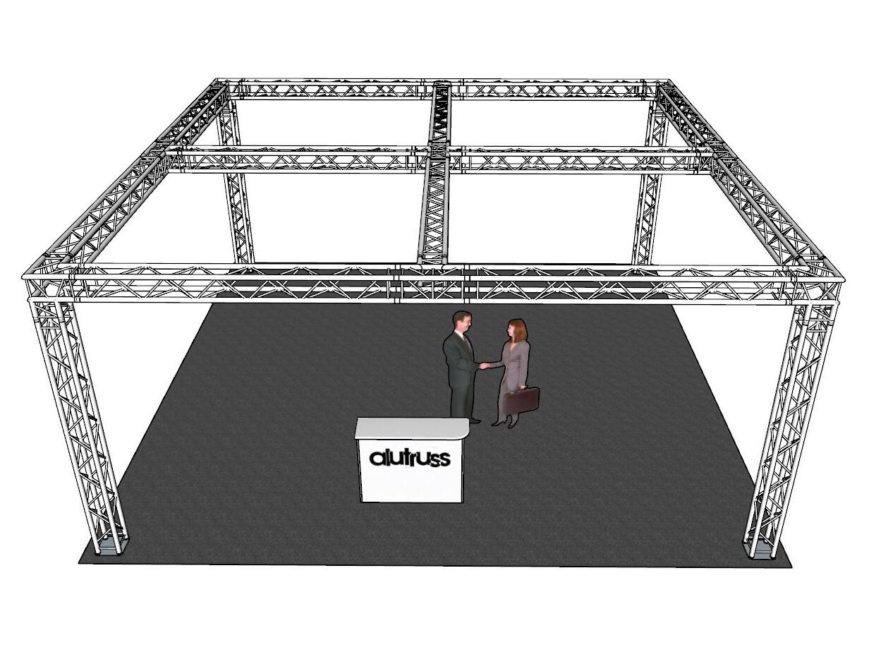 ALUTRUSS Set di Traversi QUADLOCK 6082 quadrato 7,71x7,71x3,5m (LxPxA)