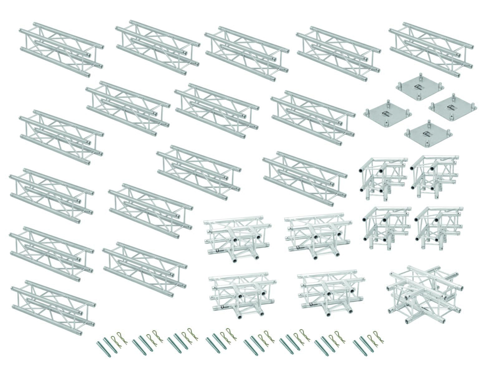 ALUTRUSS Set di Traversi QUADLOCK 6082 quadrato 7,71x7,71x3,5m (LxPxA)