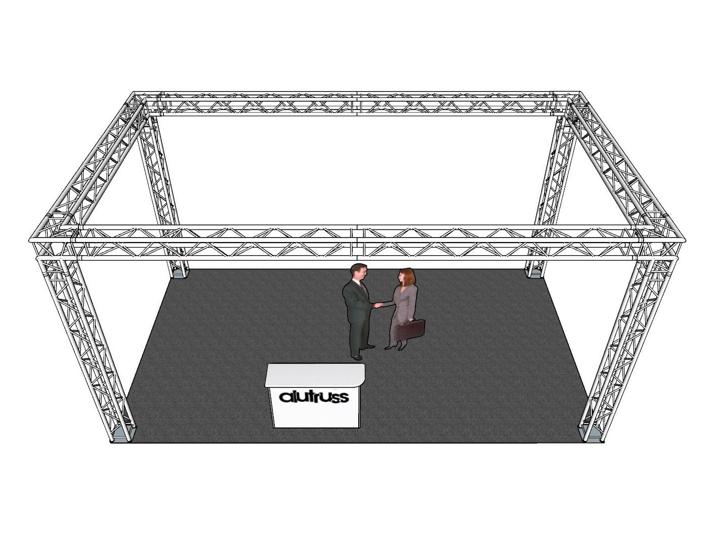 ALUTRUSS Set di Traverse QUADLOCK 6082 rettangolo 7x4x3,5m (LxPxA)