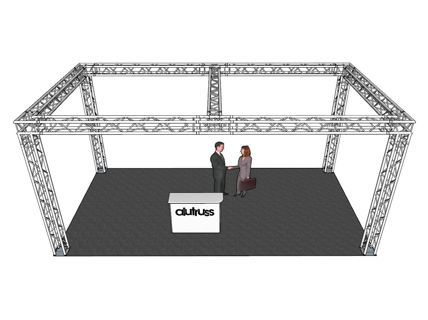 ALUTRUSS Set Traliccio QUADLOCK 6082 rettangolo 7,71x4x3,5m (LxPxA)