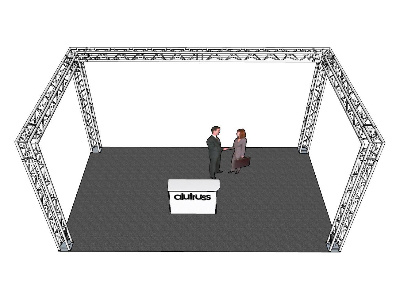 ALUTRUSS Set di traversi QUADLOCK 6082 a U 7x4x3,5m (LxPxA)