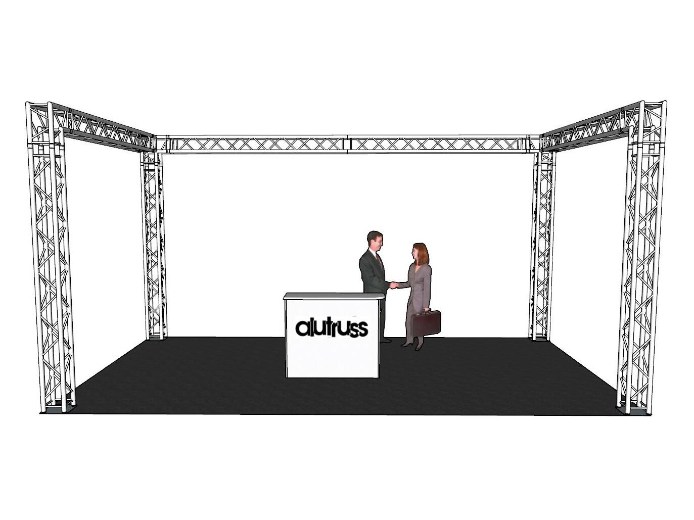 ALUTRUSS Set di traversi QUADLOCK 6082 a U 7x4x3,5m (LxPxA)