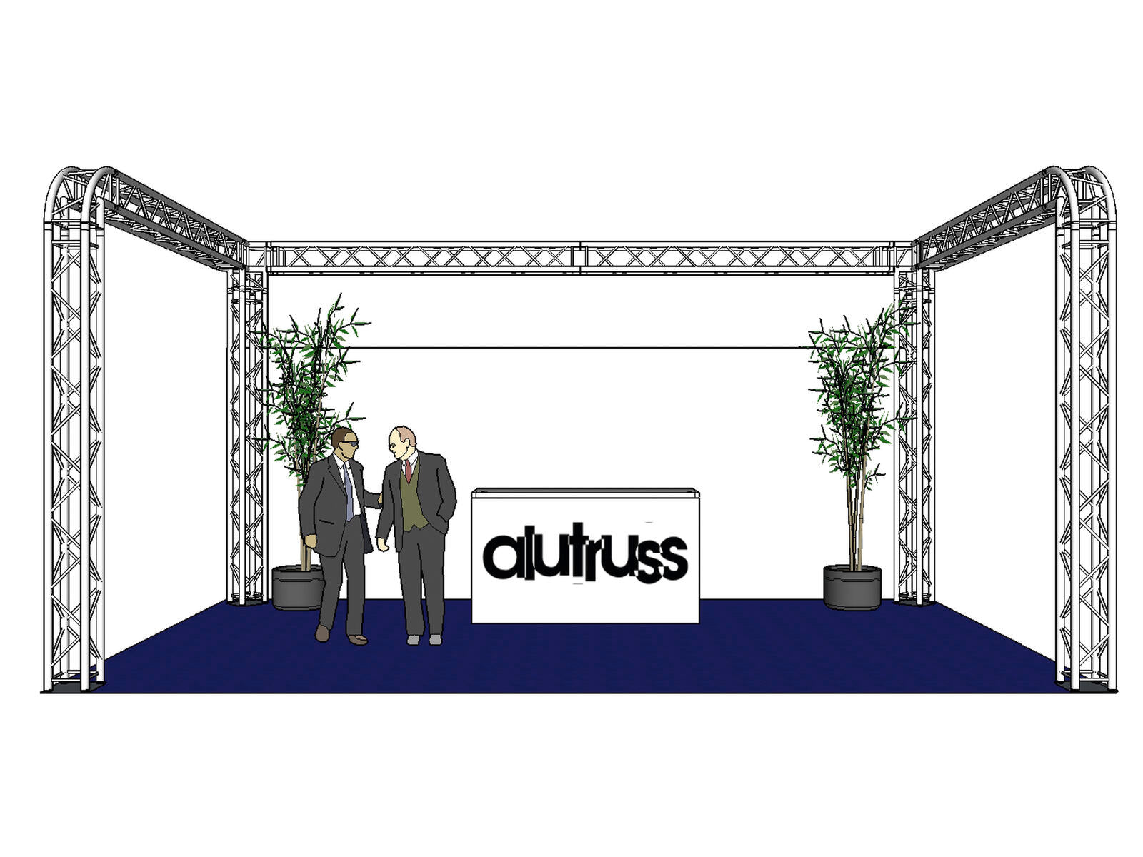 ALUTRUSS Set di traversi QUADLOCK 6082R a U 7x4x3,5m (LxPxA)