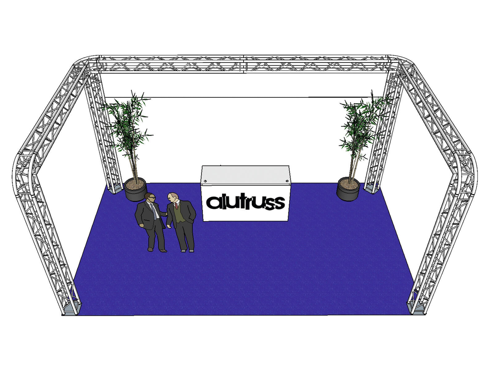 ALUTRUSS Set di traversi QUADLOCK 6082R a U 7x4x3,5m (LxPxA)